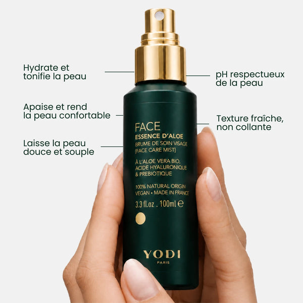 Brume visage Essence d'Aloe Yodi : actions et résultats