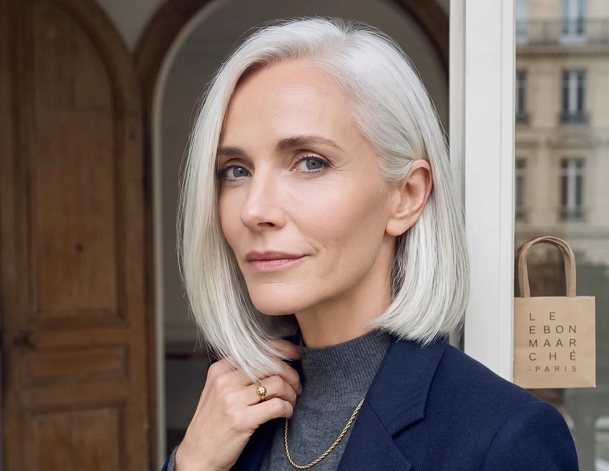 Cheveux blancs : comment les porter, les coiffer et s'habiller