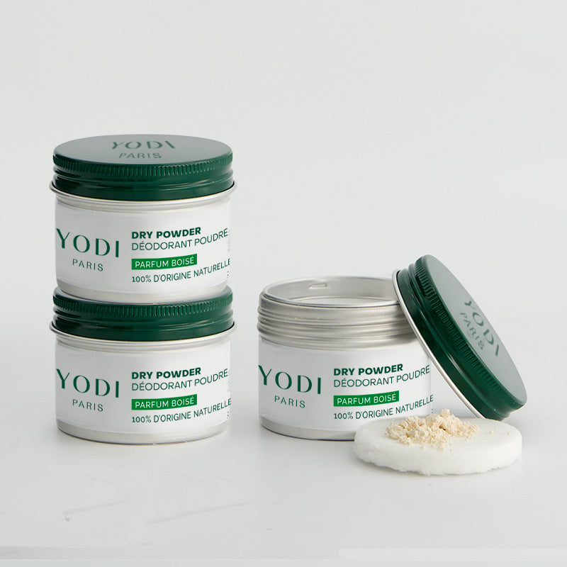 TRIO Déodorants poudre Dry Powder Parfum Boisé