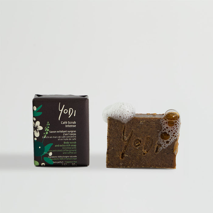 Savon surgras Exfoliation Intense Yodi au marc de café avec son étui