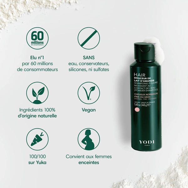 Shampoing Douceur Lait d'Amande : élu n°1 par 60 Millions de consommateurs, vegan, 100/100 Yuka