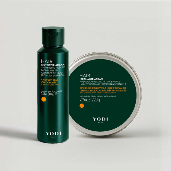 routine cheveux shampoing argan et masque argan