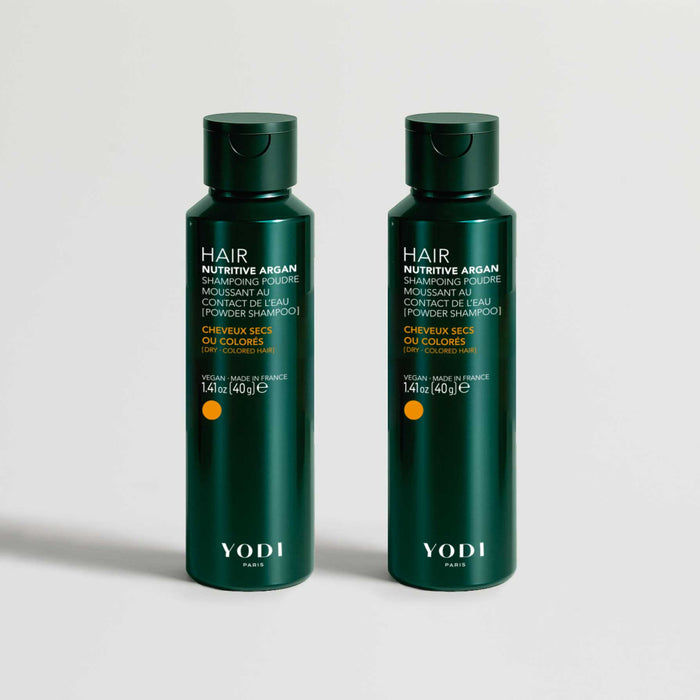 Duo de shampoings en poudre Nutrition & Protection Yodi Nutritive Argan