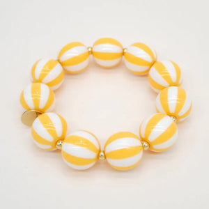 BICHOU® Rond Rayé Jaune