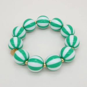 BICHOU® Rond Rayé Vert